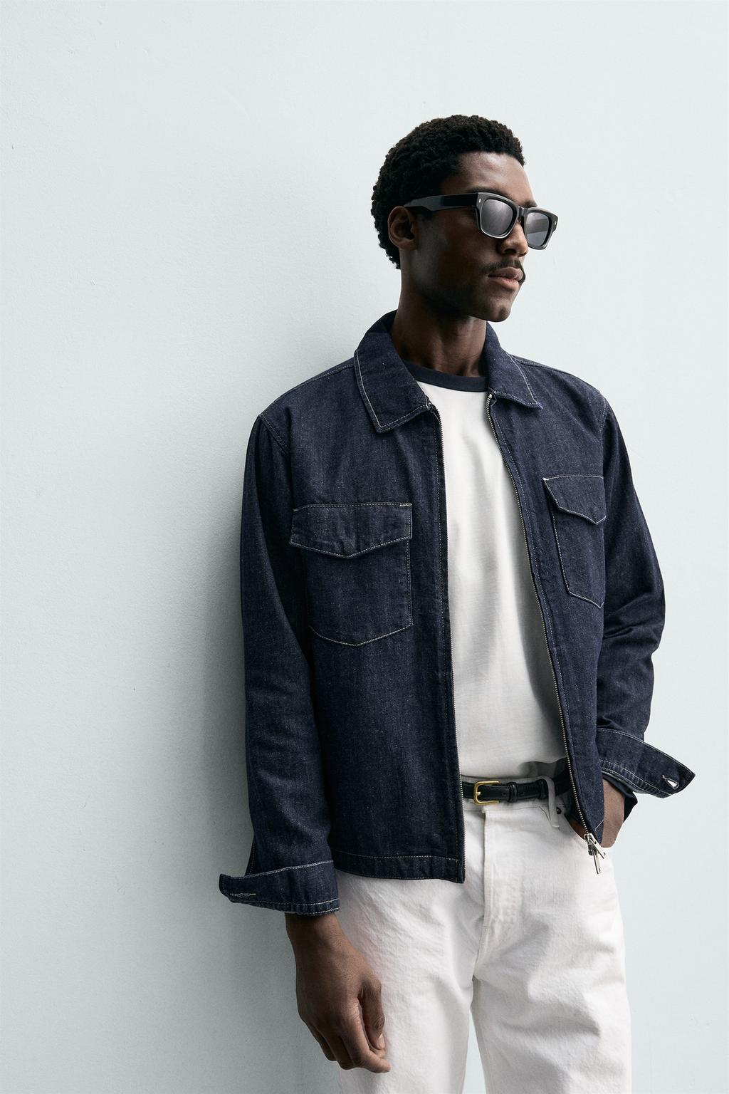 ДЖИНСОВАЯ КУРТКА-РУБАШКА НА МОЛНИИ