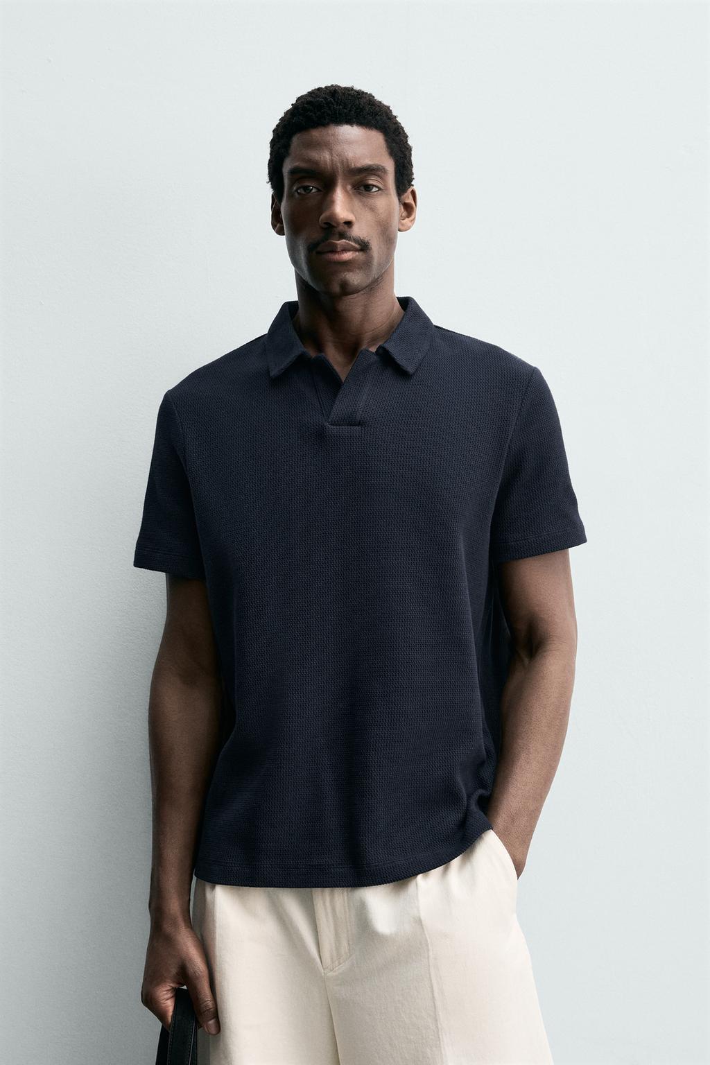 ПОЛО СВОБОДНОГО КРОЯ ИЗ РЕЛЬЕФНОЙ ТКАНИ