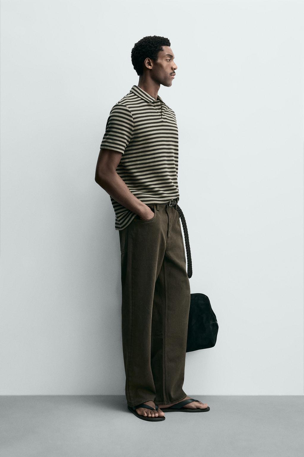 ПОЛО СВОБОДНОГО КРОЯ ИЗ РЕЛЬЕФНОЙ ТКАНИ