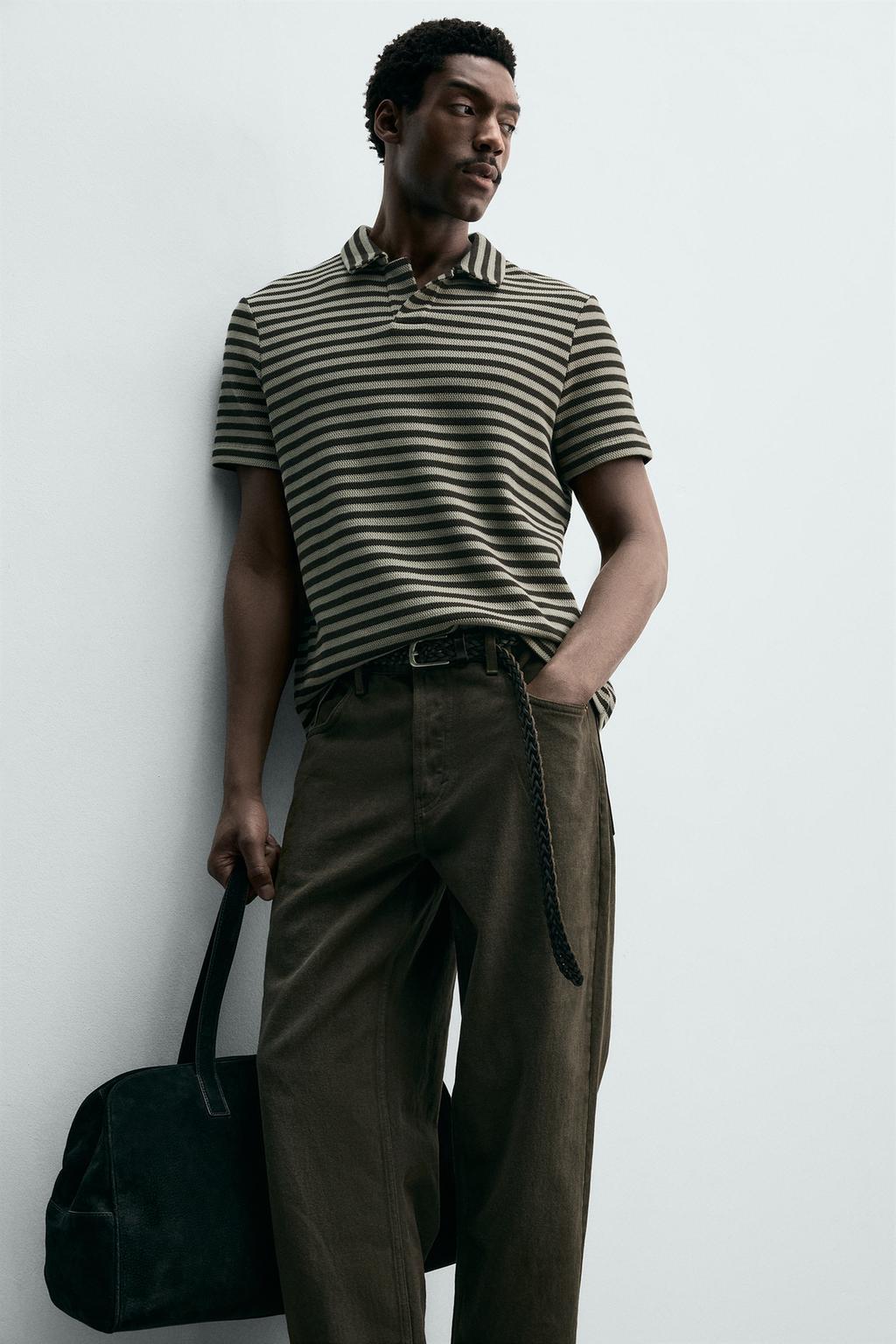 ПОЛО СВОБОДНОГО КРОЯ ИЗ РЕЛЬЕФНОЙ ТКАНИ