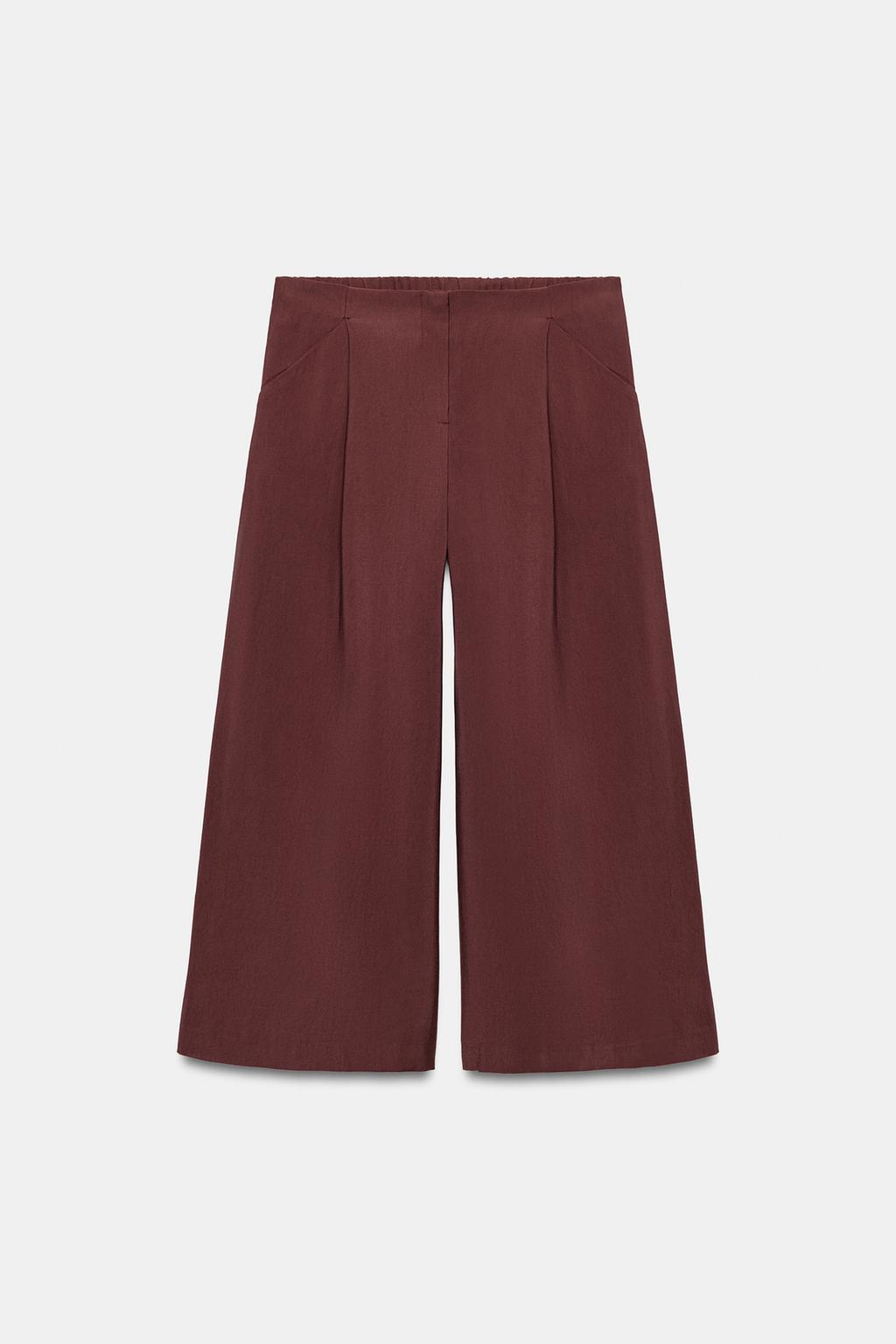 БРЮКИ-КЮЛОТЫ С ЗАЩИПАМИ