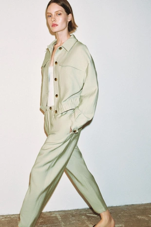 Брюки  с эластичным поясом- Заказать в России