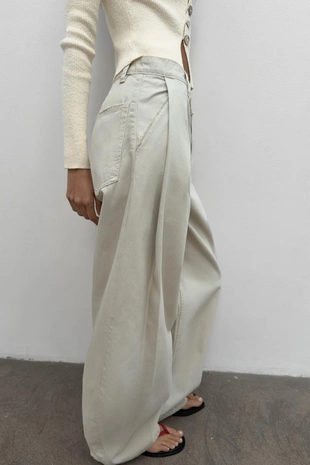 Брюки баллон с защипами- Заказать в России