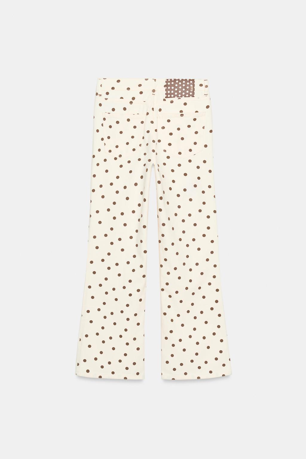 ДЖИНСЫ Z1975 МИНИ-КЛЕШ СО СРЕДНЕЙ ПОСАДКОЙ И В ГОРОШЕК