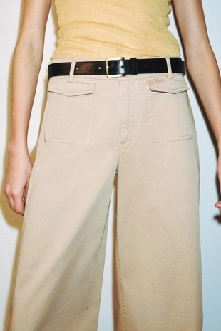 Джинсовые брюки-кюлоты