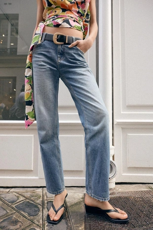 Джинсы Z1975  со средней посадкой и ремнем- Заказать в России