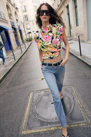 Джинсы Z1975  со средней посадкой и ремнем- Заказать в России