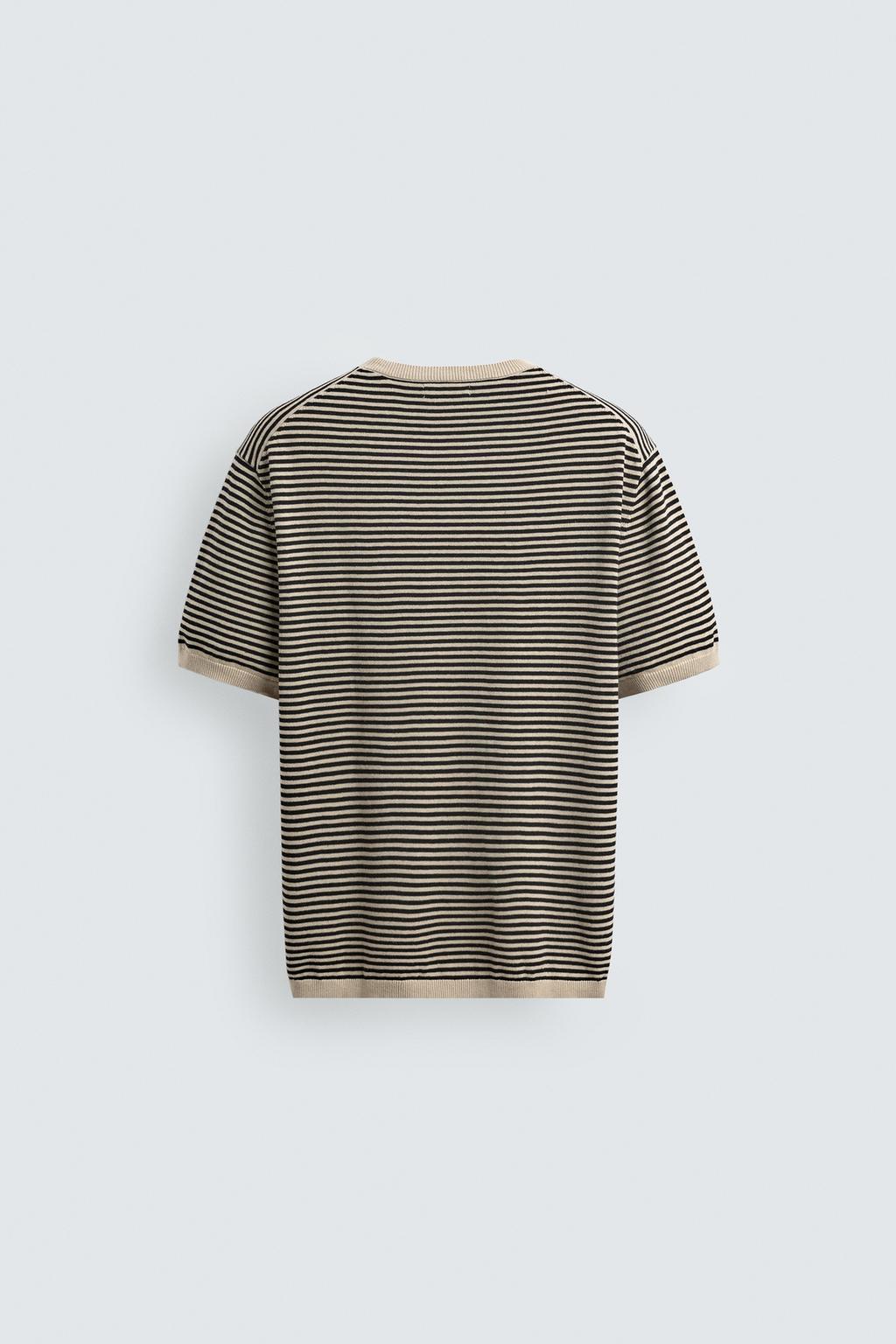 ПОЛОСАТАЯ ФУТБОЛКА ИЗ ХЛОПКА И ЛЬНА