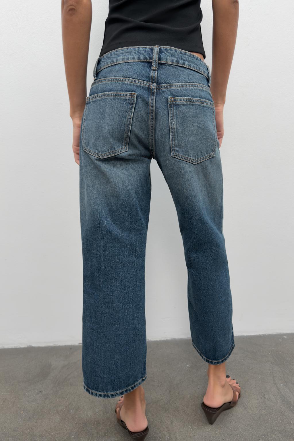 УКОРОЧЕННЫЕ ДЖИНСЫ TRF  С НИЗКОЙ ПОСАДКОЙ