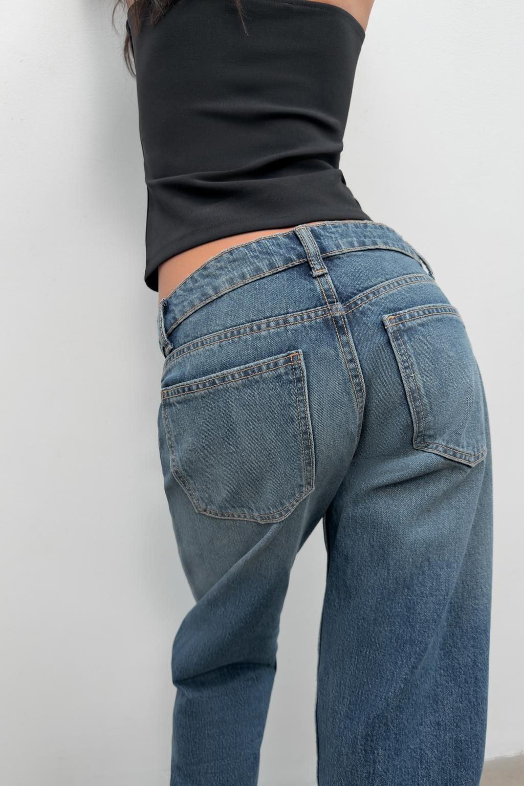 УКОРОЧЕННЫЕ ДЖИНСЫ TRF  С НИЗКОЙ ПОСАДКОЙ