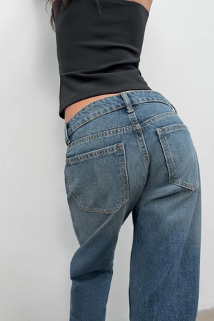 Укороченные джинсы Trf  с низкой посадкой- Заказать в России