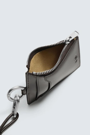 Кожаный держатель для карт с подвеской- Заказать в России