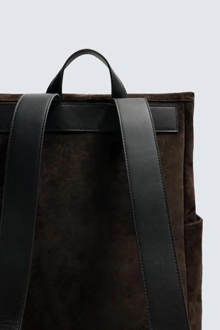 Рюкзак из кожи с клапаном- Заказать в России