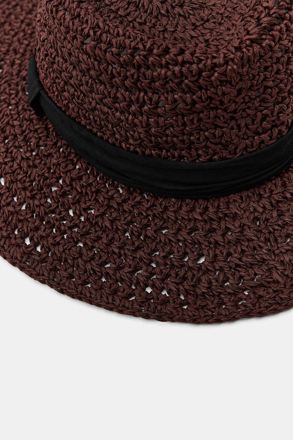 ШЛЯПА С КОНТРАСТНОЙ ЛЕНТОЙ