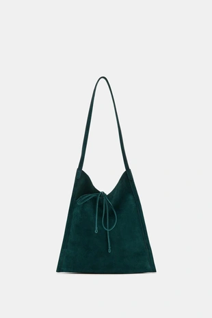 Мини-плоская кожаная сумка с бантом- Заказать в России