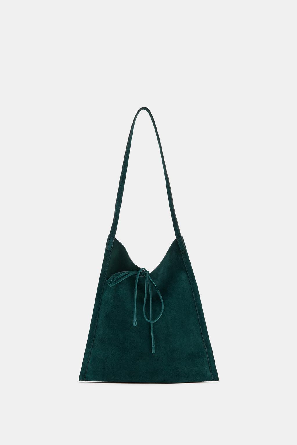 МИНИ-ПЛОСКАЯ КОЖАНАЯ СУМКА С БАНТОМ