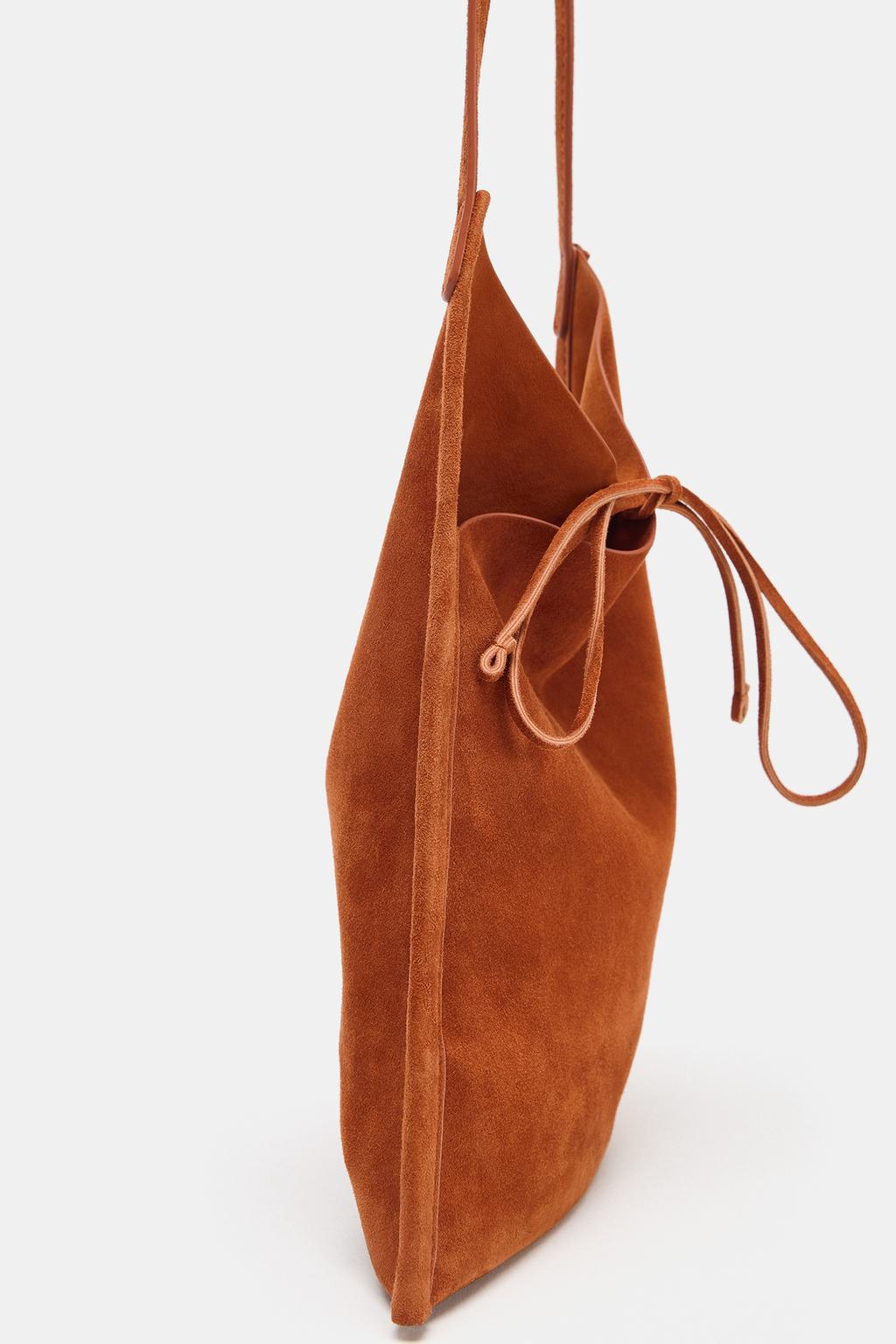 МИНИ-ПЛОСКАЯ КОЖАНАЯ СУМКА С БАНТОМ