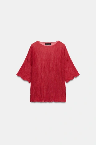 Топ из жатого трикотажа- Заказать в России