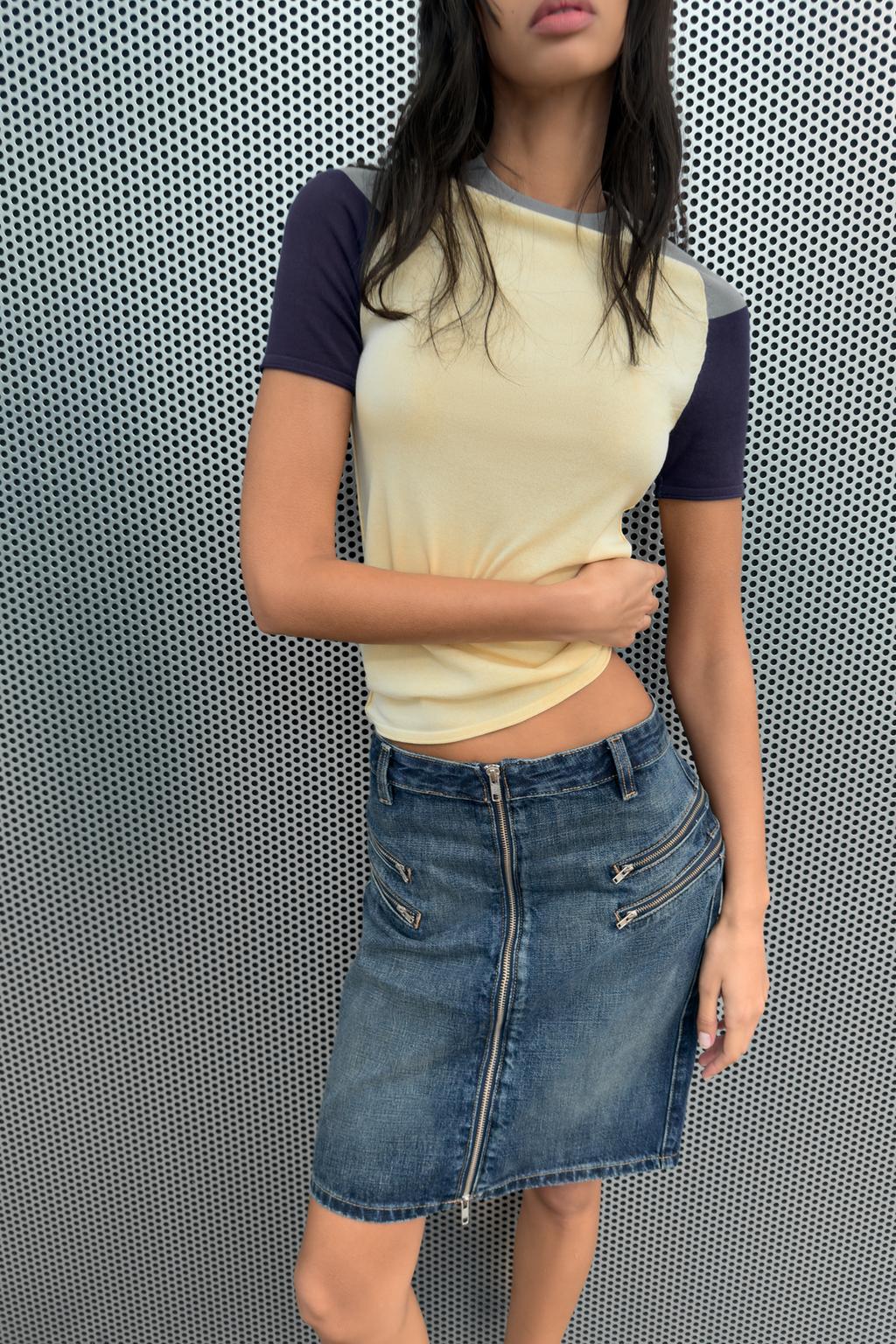 ТРИКОТАЖНЫЙ ТОП КОЛОР-БЛОК