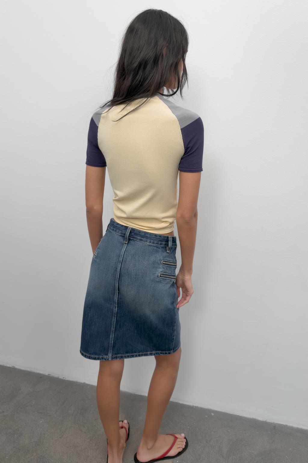 ТРИКОТАЖНЫЙ ТОП КОЛОР-БЛОК