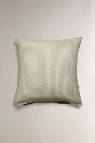 Наволочка из штапельного льна и хлопка в полоску- Заказать в России