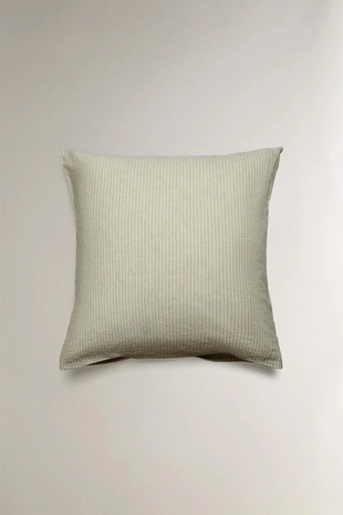 Наволочка из штапельного льна и хлопка в полоску- Заказать в России