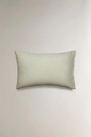 Наволочка из штапельного льна и хлопка в полоску- Заказать в России