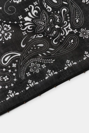 Платок с принтом пейсли, бисером и цветами- Заказать в России