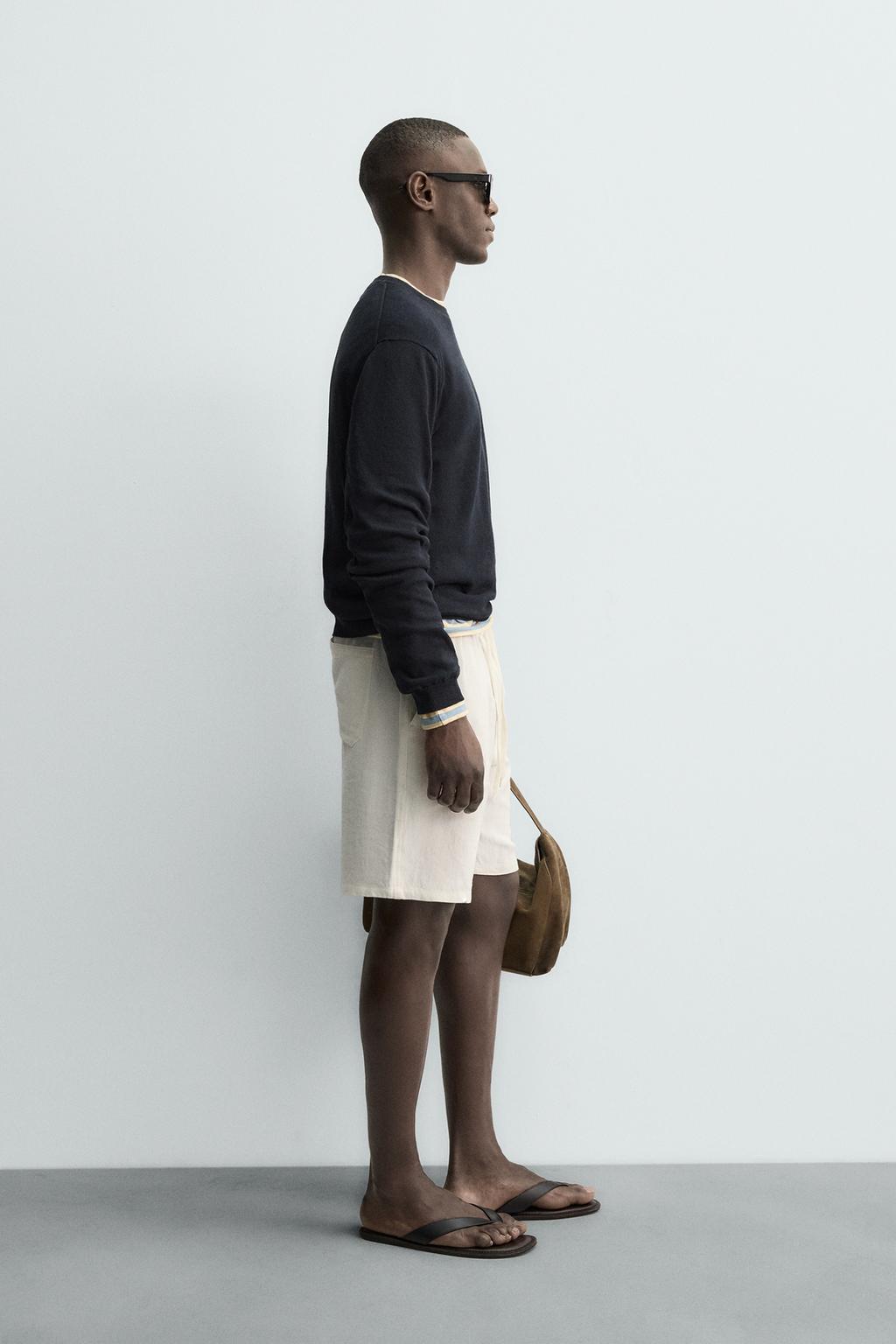 ДЖЕРСИ КЛАССИЧЕСКОГО КРОЯ ИЗ ХЛОПКА И ЛЬНА