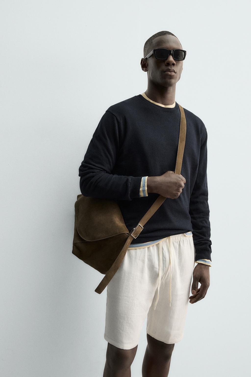 ДЖЕРСИ КЛАССИЧЕСКОГО КРОЯ ИЗ ХЛОПКА И ЛЬНА