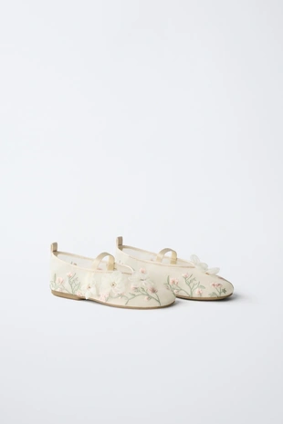 Балетки с цветами- Заказать в России