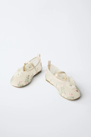 Балетки с цветами- Заказать в России