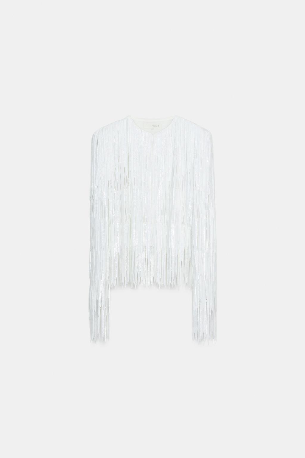 КУРТКА С БАХРОМОЙ И ПАЙЕТКАМИ — коллекция Zara «ZW»