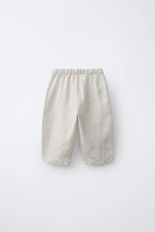 Брюки-багги из 100% льна- Заказать в России