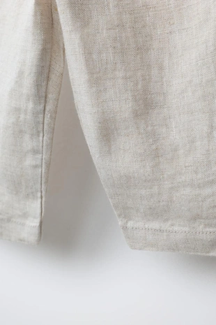 Брюки-багги из 100% льна- Заказать в России