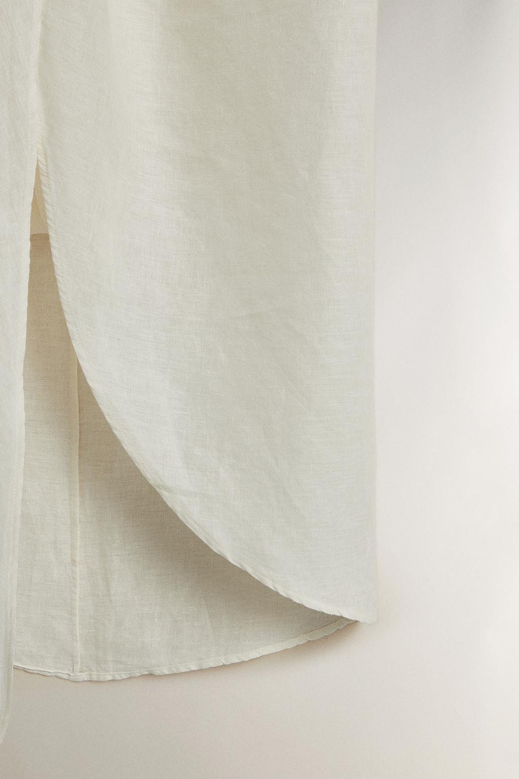 Длинный пляжный саронг из льна с узлом