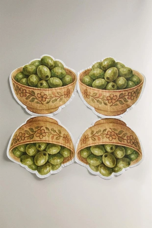 Набор из оливковых бумажных салфеток (набор из 20)- Заказать в России