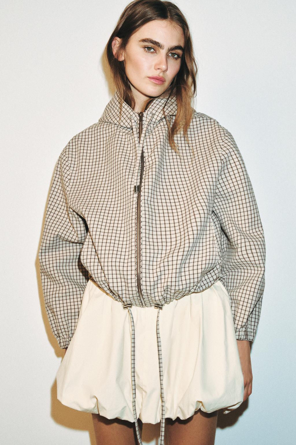 КУРТКА В КЛЕТКУ С КАПЮШОНОМ