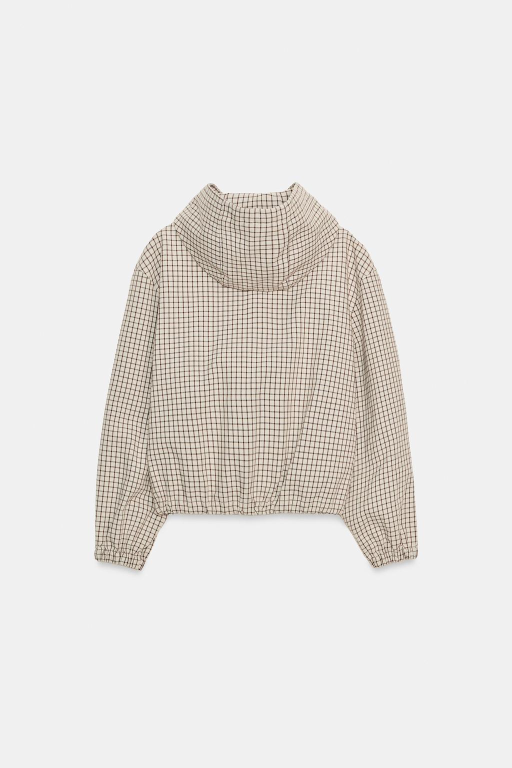 КУРТКА В КЛЕТКУ С КАПЮШОНОМ