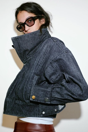 Укороченная джинсовая куртка Z1975- Заказать в России