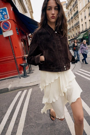 Куртка из 100% замши- Заказать в России