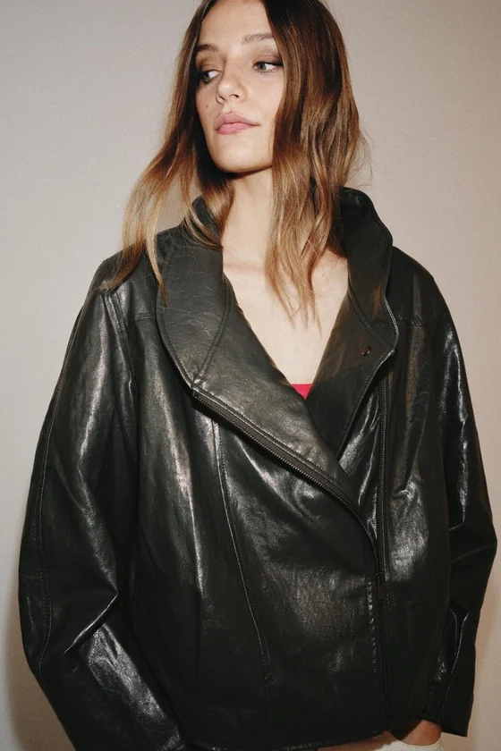 КУРТКА ИЗ ИСКУССТВЕННОЙ КОЖИ — коллекция Zara «ZW»