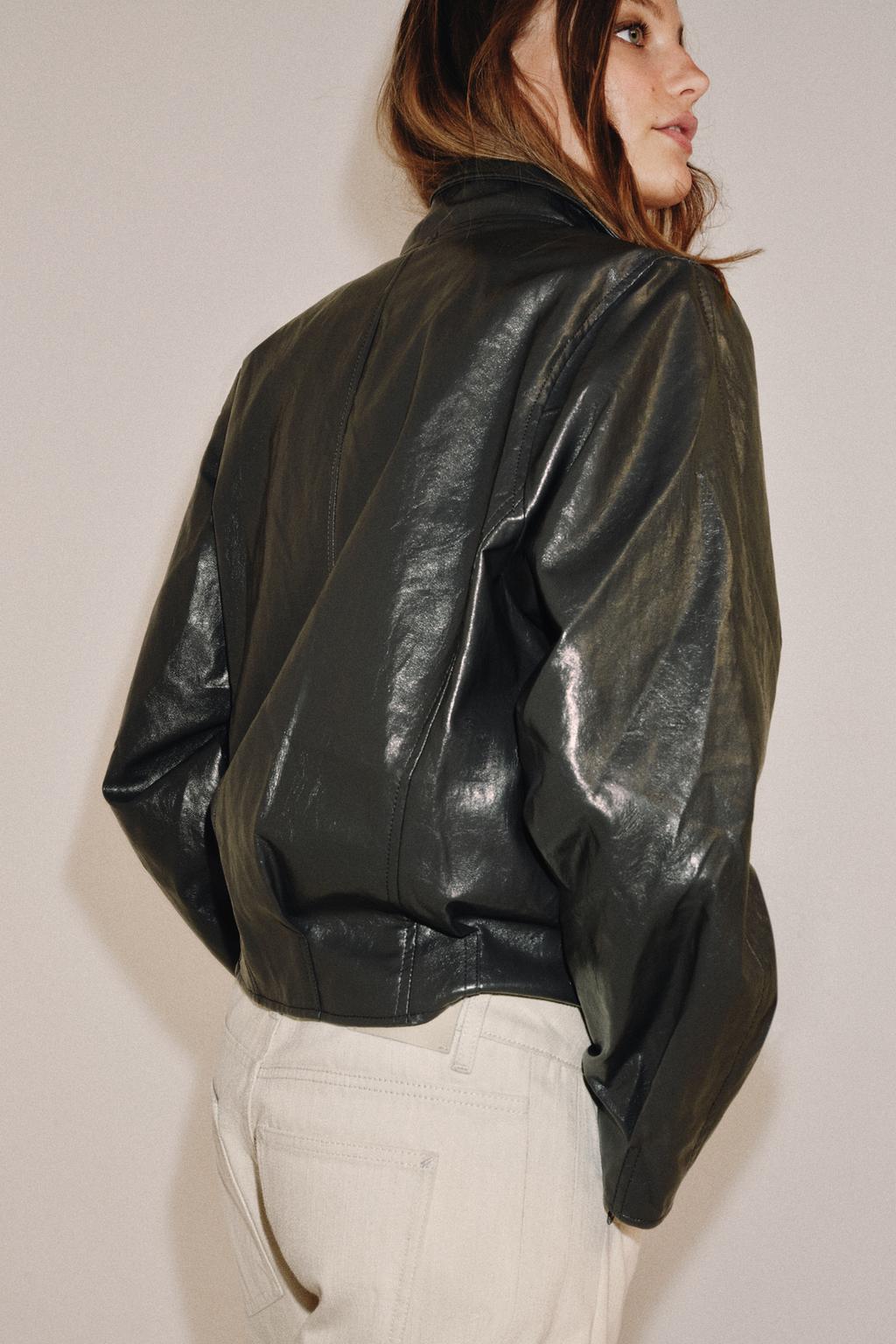 КУРТКА ИЗ ИСКУССТВЕННОЙ КОЖИ — коллекция Zara «ZW»