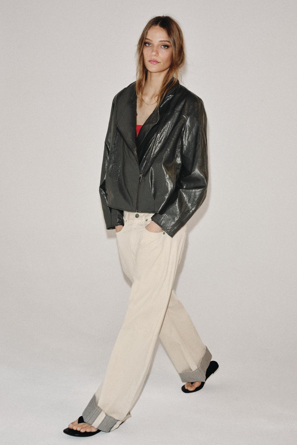 КУРТКА ИЗ ИСКУССТВЕННОЙ КОЖИ — коллекция Zara «ZW»