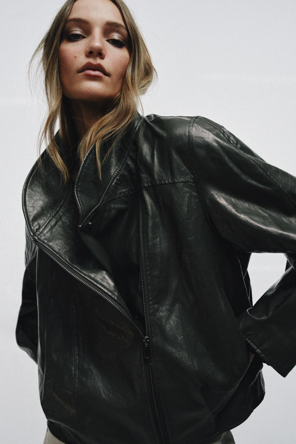 КУРТКА ИЗ ИСКУССТВЕННОЙ КОЖИ — коллекция Zara «ZW»