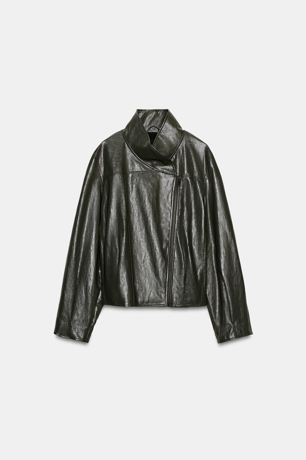 КУРТКА ИЗ ИСКУССТВЕННОЙ КОЖИ — коллекция Zara «ZW»