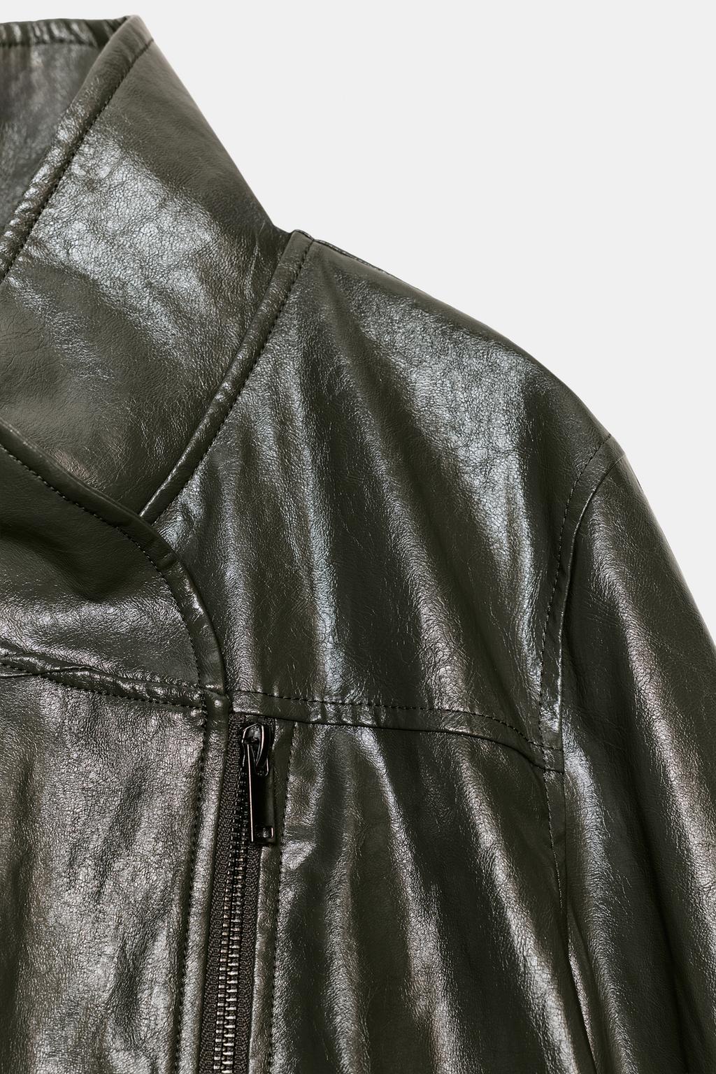 КУРТКА ИЗ ИСКУССТВЕННОЙ КОЖИ — коллекция Zara «ZW»