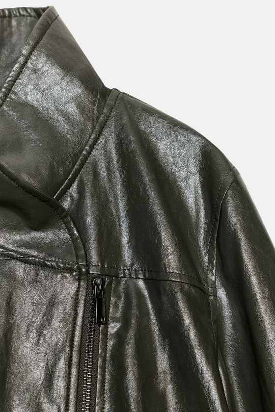 КУРТКА ИЗ ИСКУССТВЕННОЙ КОЖИ — коллекция Zara «ZW»