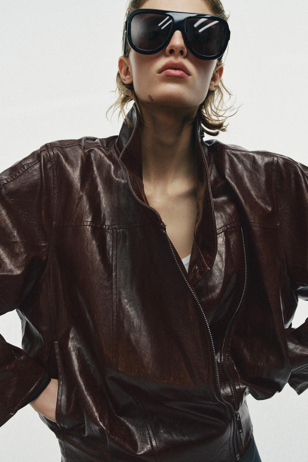 КУРТКА ИЗ ИСКУССТВЕННОЙ КОЖИ — коллекция Zara «ZW»