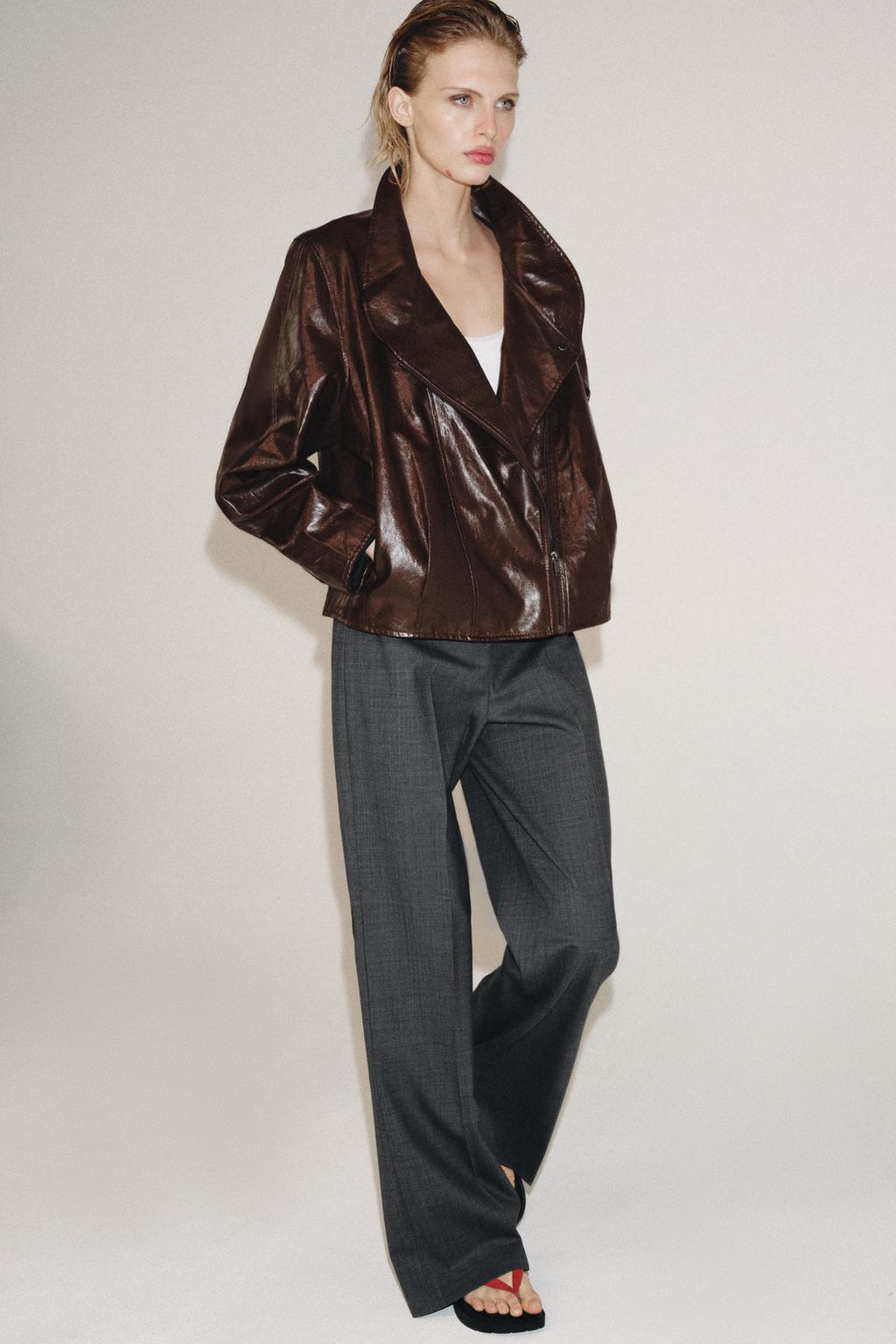 КУРТКА ИЗ ИСКУССТВЕННОЙ КОЖИ — коллекция Zara «ZW»